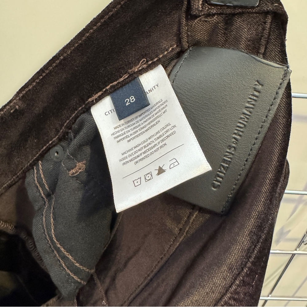 Citizens Of Humanity Isola Corduroy Boot Cut Plush Velvet Black Brown $248.00 - Picture 7 of 11